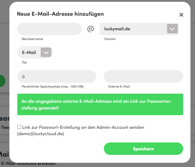 luckycloud_Accountverwaltung05_E-Mail-Adressen%20hinzuf%C3%BCgen